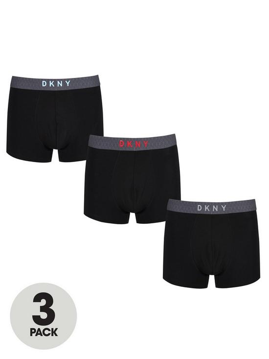 front image of dkny-3-pack-clanton-trunks