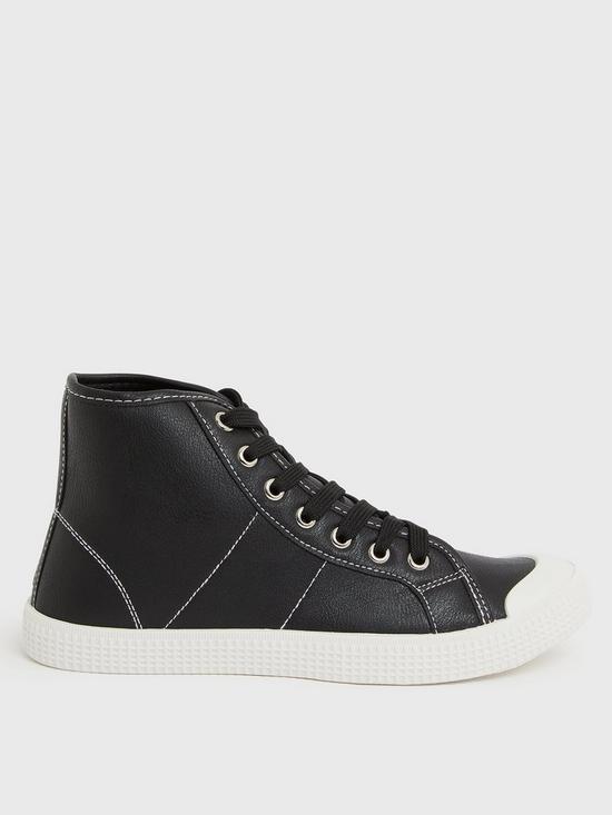 front image of new-look-lack-lace-up-high-top-trainers