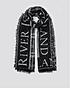 river-island-ri-branded-check-scarf-blackfront