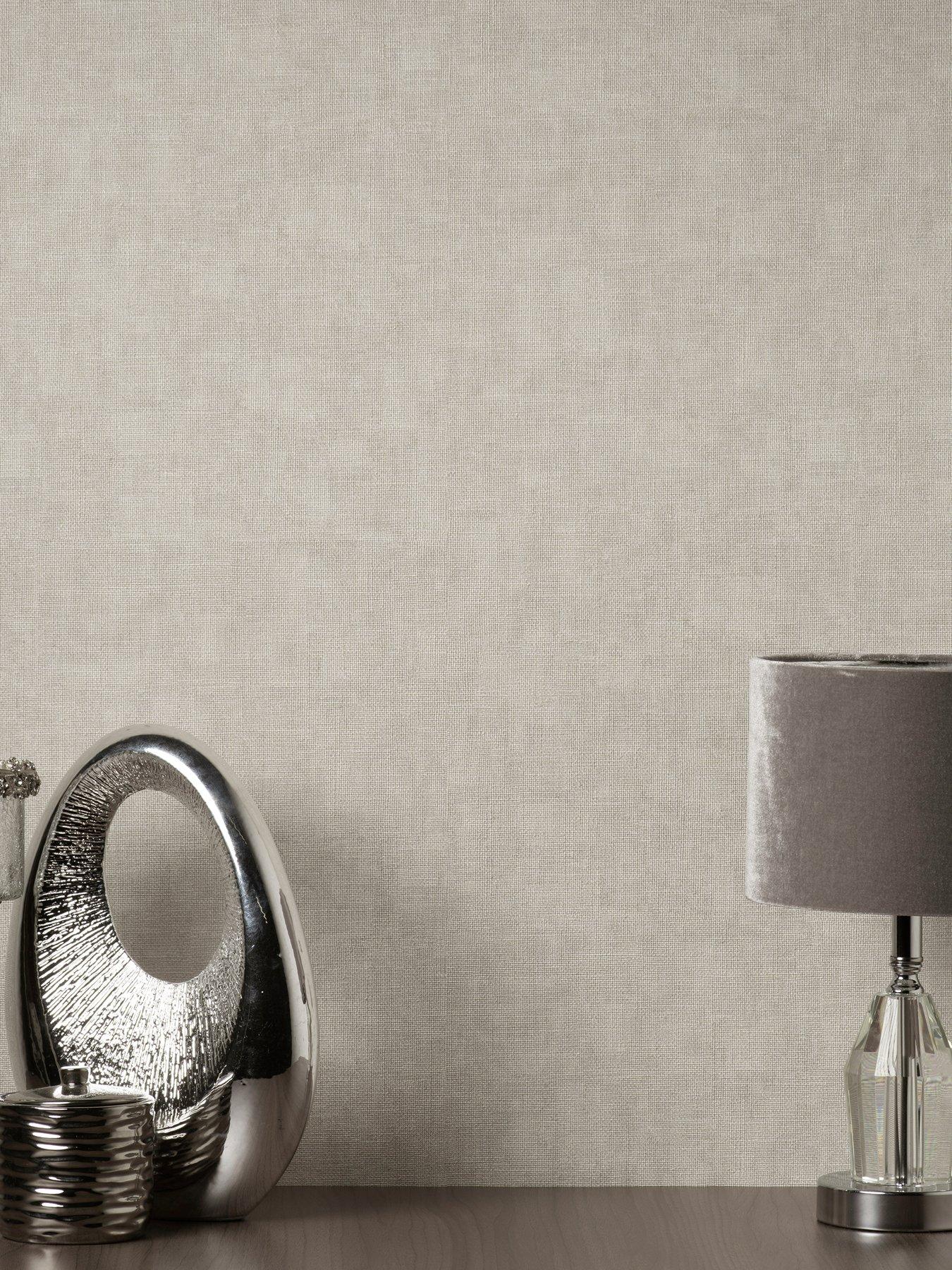  image of fine-decor-milano-hessian-wallpaper-stone
