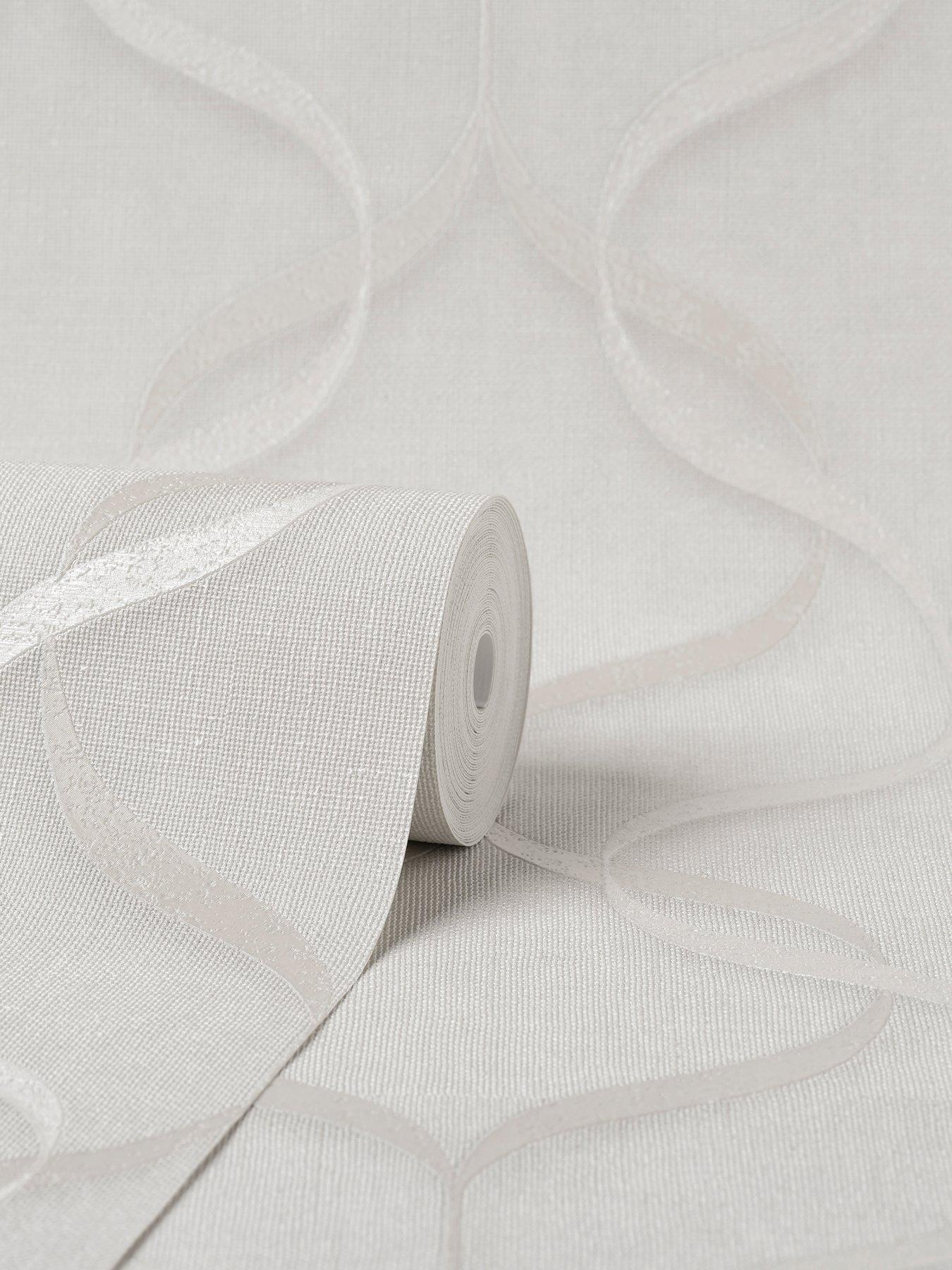  image of fine-decor-milano-wave-wallpaper-off-white