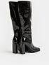  image of river-island-knee-high-patent-boot-black