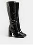  image of river-island-knee-high-patent-boot-black