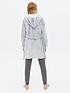 image of new-look-915-girls-pale-grey-heart-hooded-dressing-gown