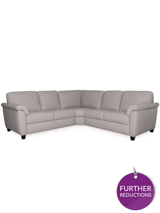 front image of arizona-leather-corner-sofa