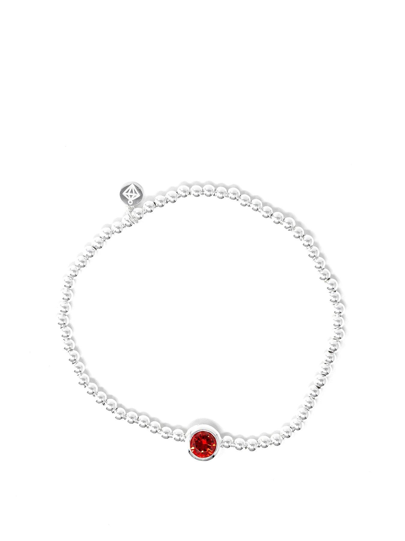 front image of say-it-with-birthstone-bracelet