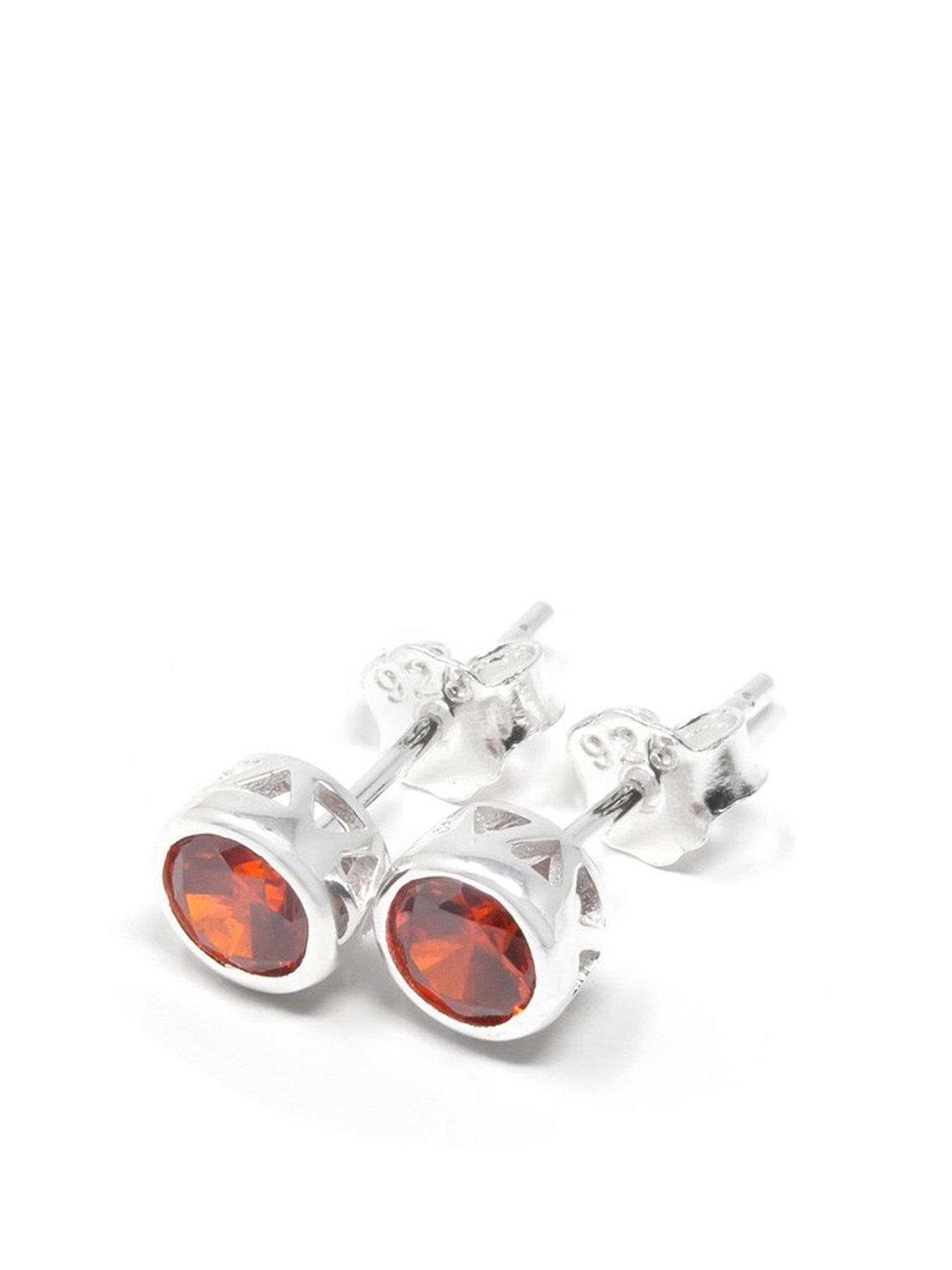 front image of say-it-with-birthstone-earrings