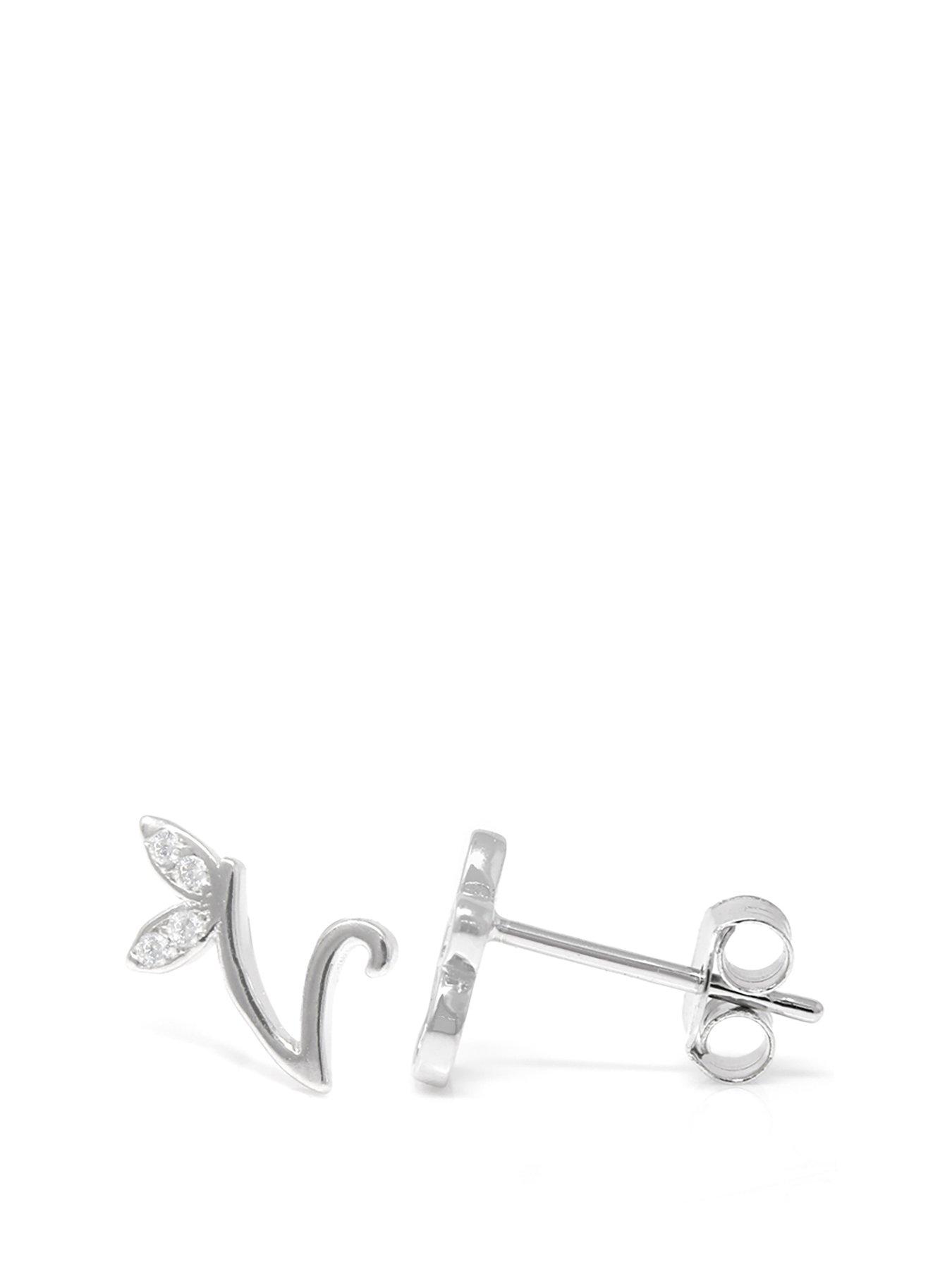 Say It With Winged Initial Earrings