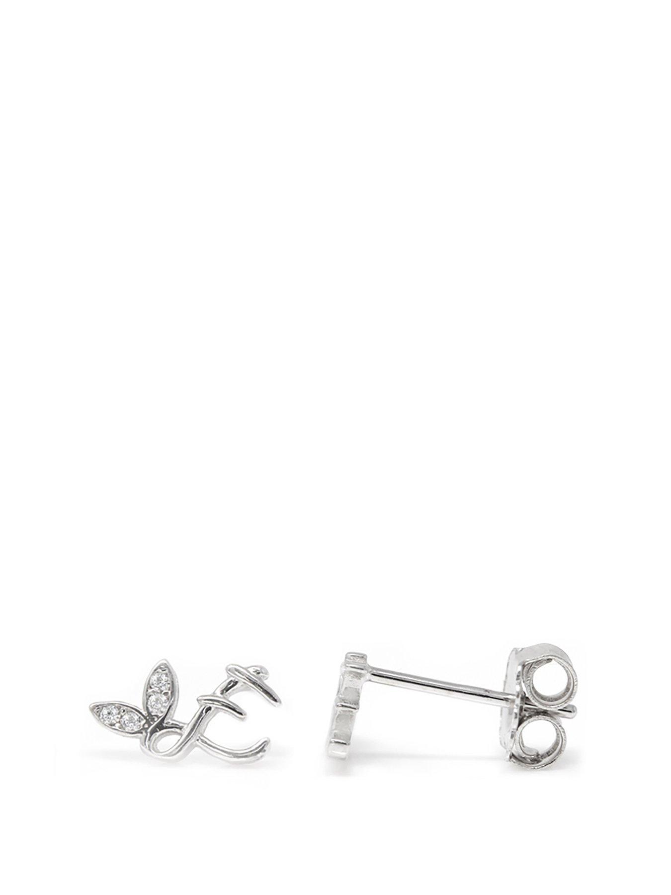 Say It With Winged Initial Earrings