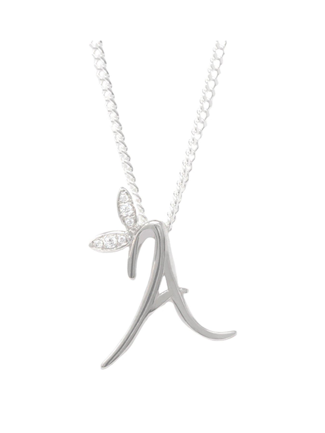 Image 1 of 2 of Say It With Winged Initial Necklace