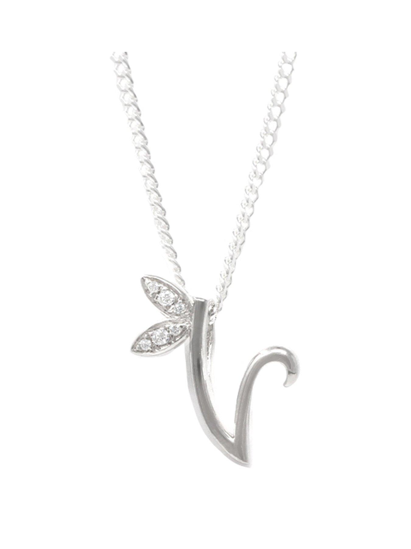 Winged deals initial necklace