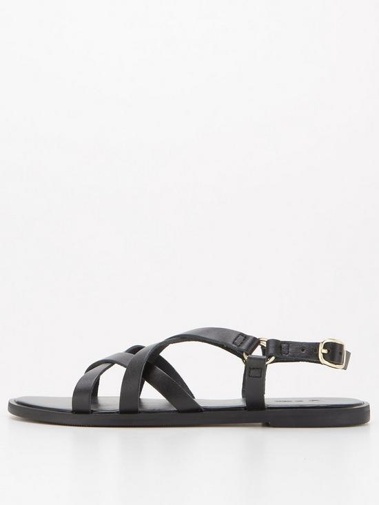 front image of v-by-very-leather-strappy-sandal-blacknbsp