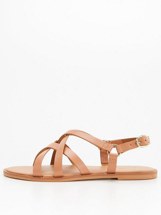 front image of v-by-very-leather-strappy-sandal-tannbsp