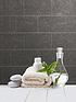  image of fine-dcor-london-tile-black-plain-glitter-wallpaper