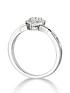  image of love-diamond-9ct-white-gold-022ct-diamond-halo-heart-cluster-ring