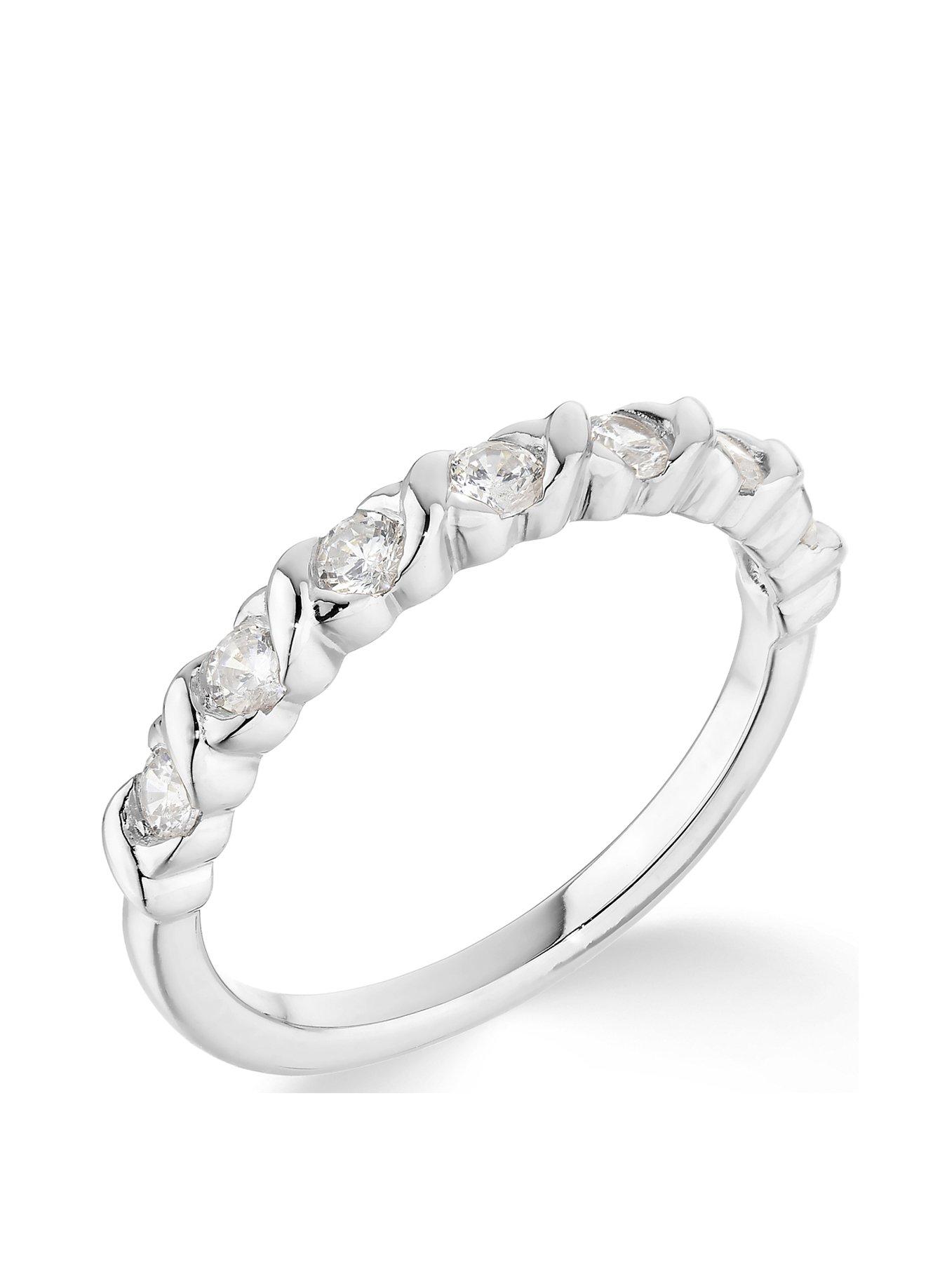 undefined 9ct White Gold 0.33ct 8 Stone Diamond Eternity Ring