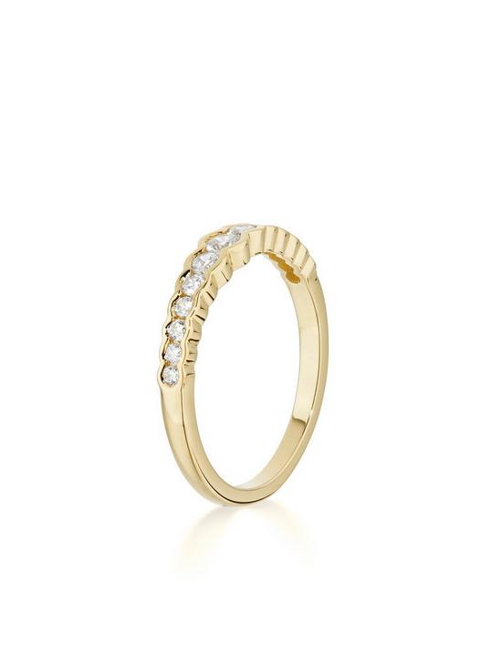 stillFront image of love-diamond-9ct-yellow-gold-033ct-graduated-diamond-eternity-ring