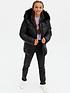  image of new-look-915-faux-fur-hooded-padded-jacket-black
