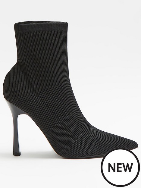 river-island-heeled-sock-boot-black