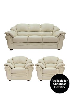 Cream Leather Sofas Home Garden Www Littlewoods Napoli Leather 3 Seater Sofa 2 Armchairs Set And Save