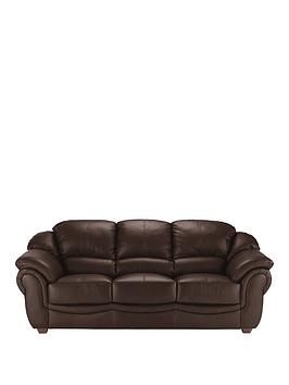 Very Napoli 3-Seater Leather Sofa Picture