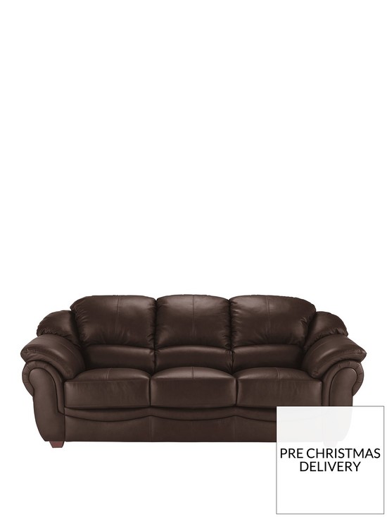 front image of napoli-3-seater-leather-sofa