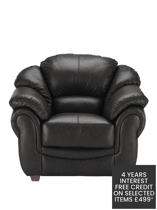 front image of napoli-real-leatherfaux-leather-armchair