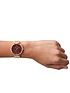  image of armani-exchange-three-hand-rose-gold-tone-stainless-steel-watch