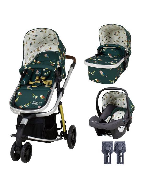 front image of cosatto-giggle-3-in-1-travel-system-bundle-birdland