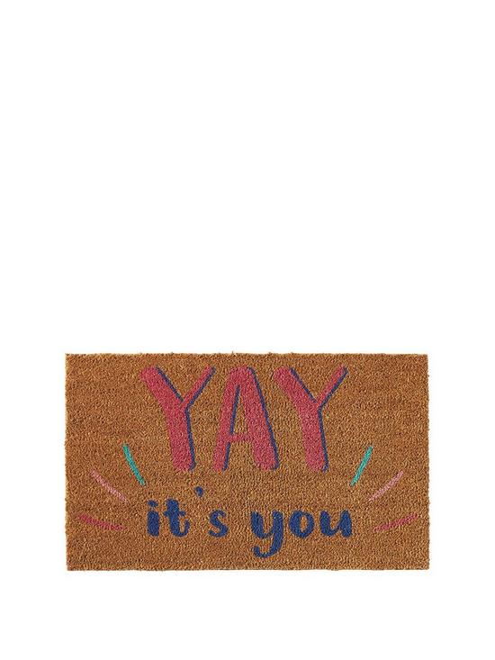 front image of yay-itrsquos-you-coir-doormat