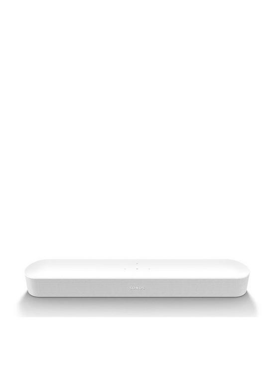 front image of sonos-beam-gen-2-compact-smart-soundbar-with-dolby-atmos-and-voice-control-white