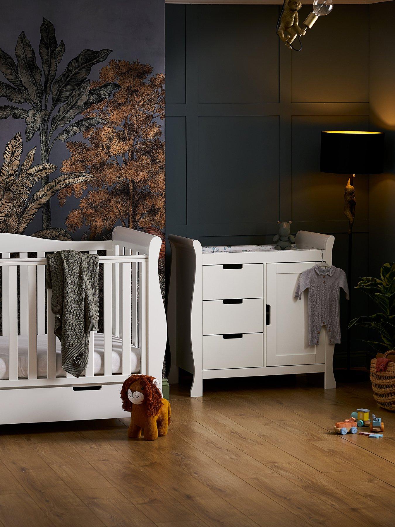 Obaby Stamford Luxe 2-Piece Nursery Furniture Room Set - White