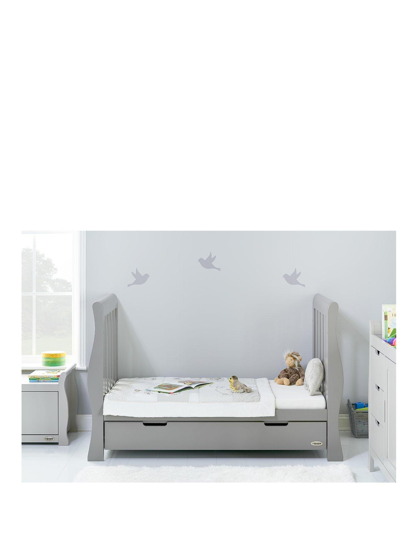  image of obaby-stamford-luxe-2-piece-nursery-furniturenbsproom-set-warm-grey