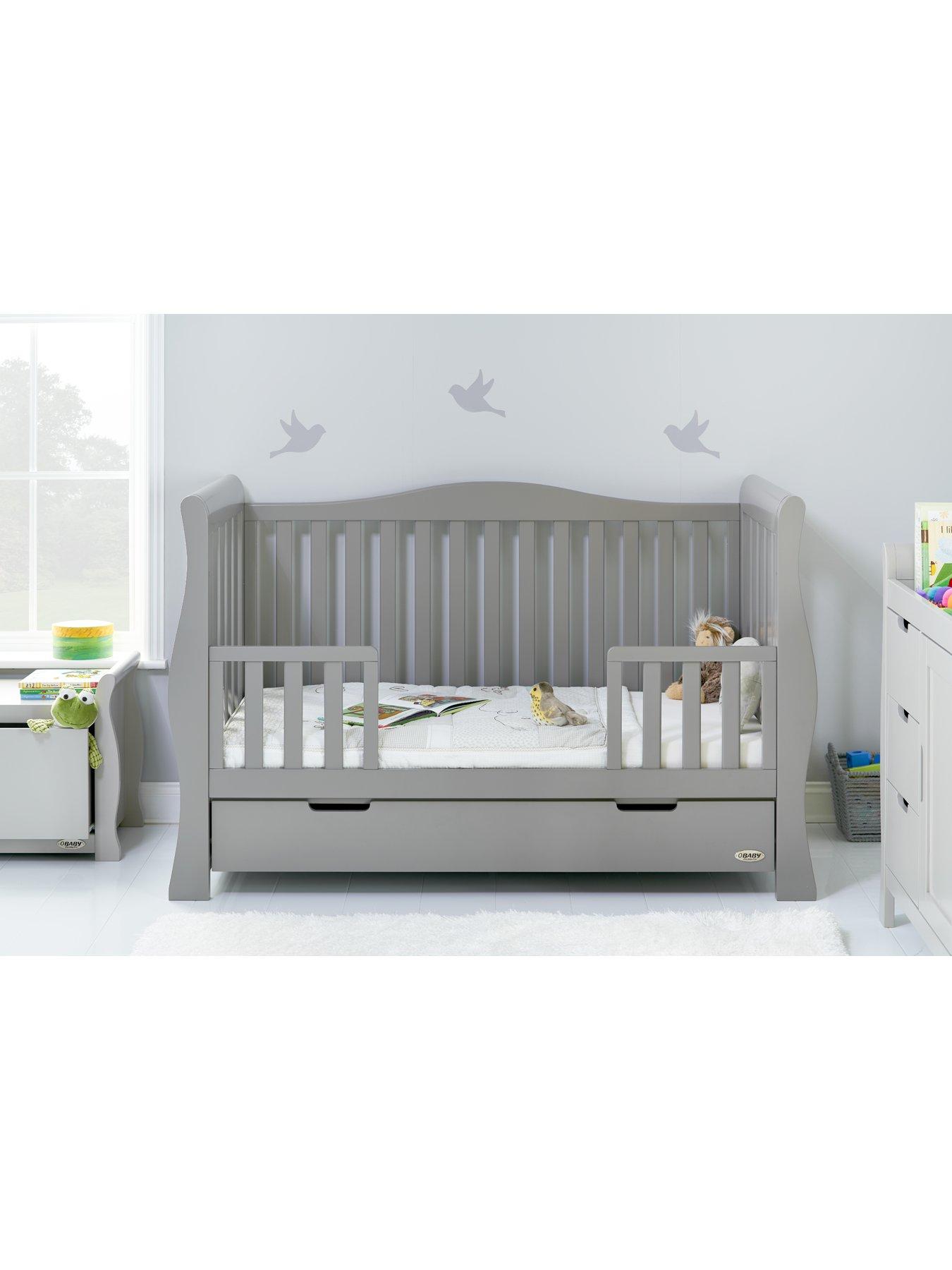  image of obaby-stamford-luxe-2-piece-nursery-furniturenbsproom-set-warm-grey