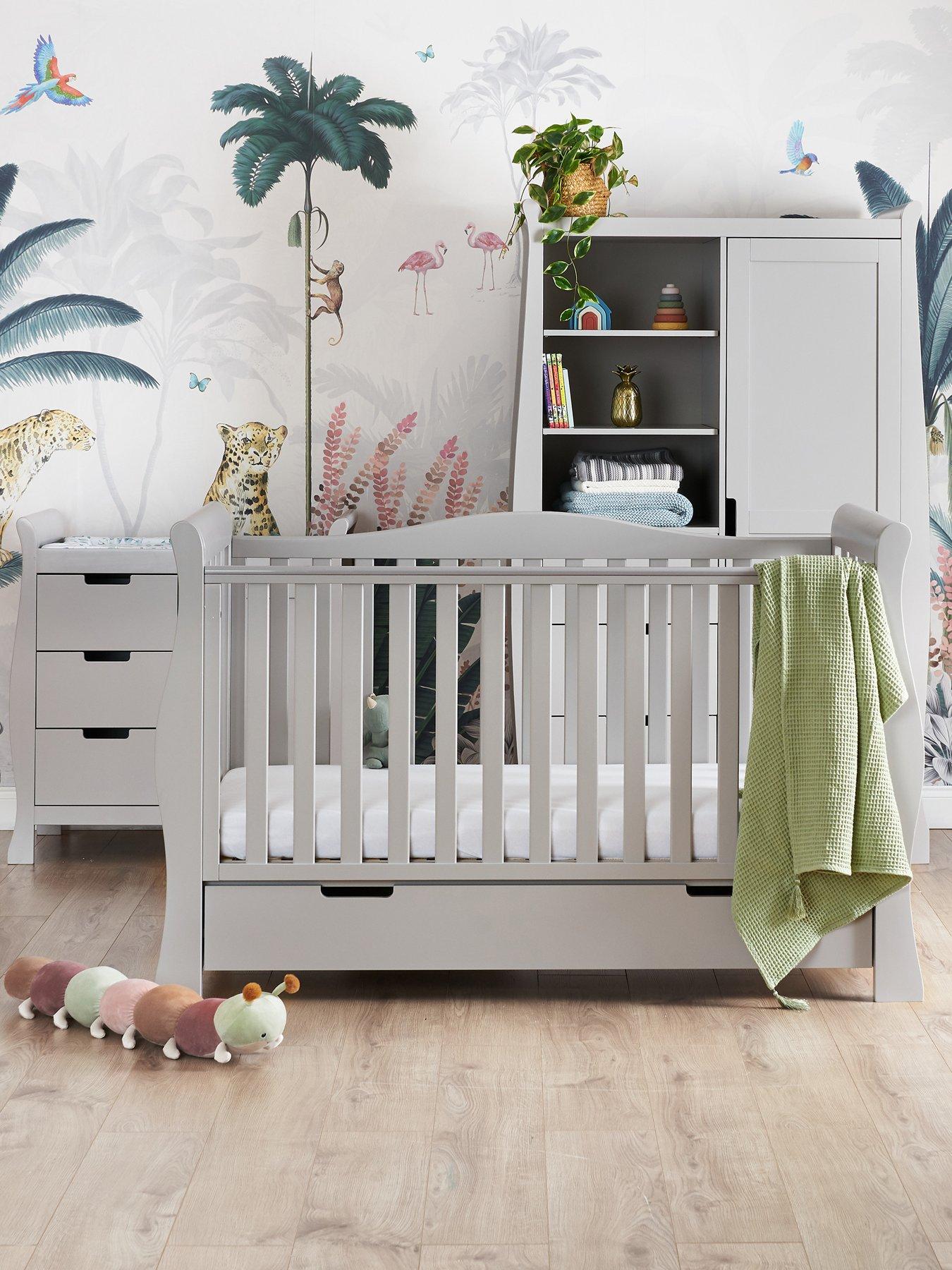 undefined Stamford Luxe 3-Piece Nursery Furniture Room Set - Warm Grey