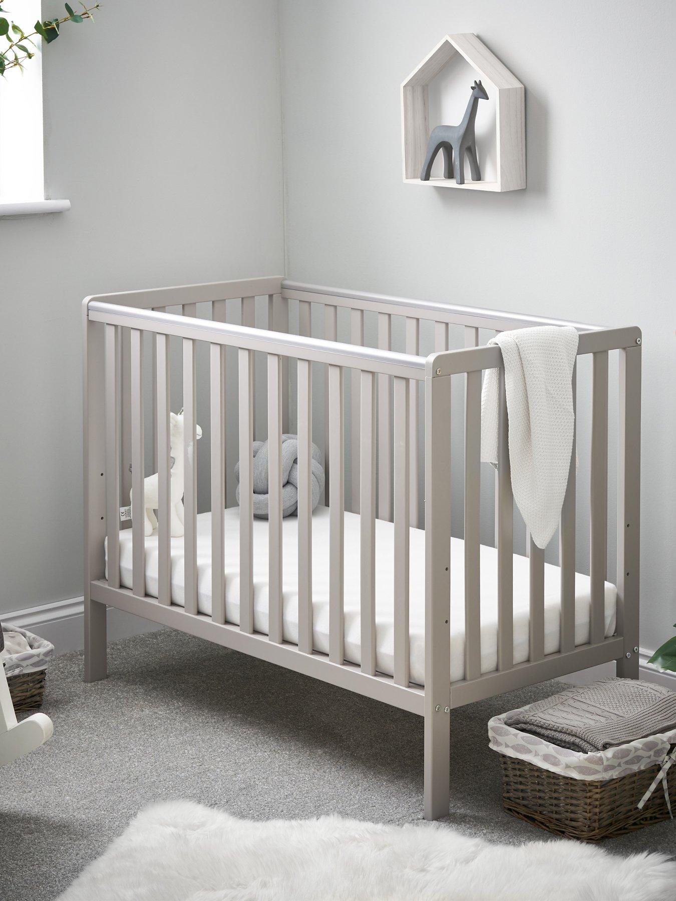 Image 1 of 6 of Obaby Bantam Space Saver Cot &amp; Fibre Mattress