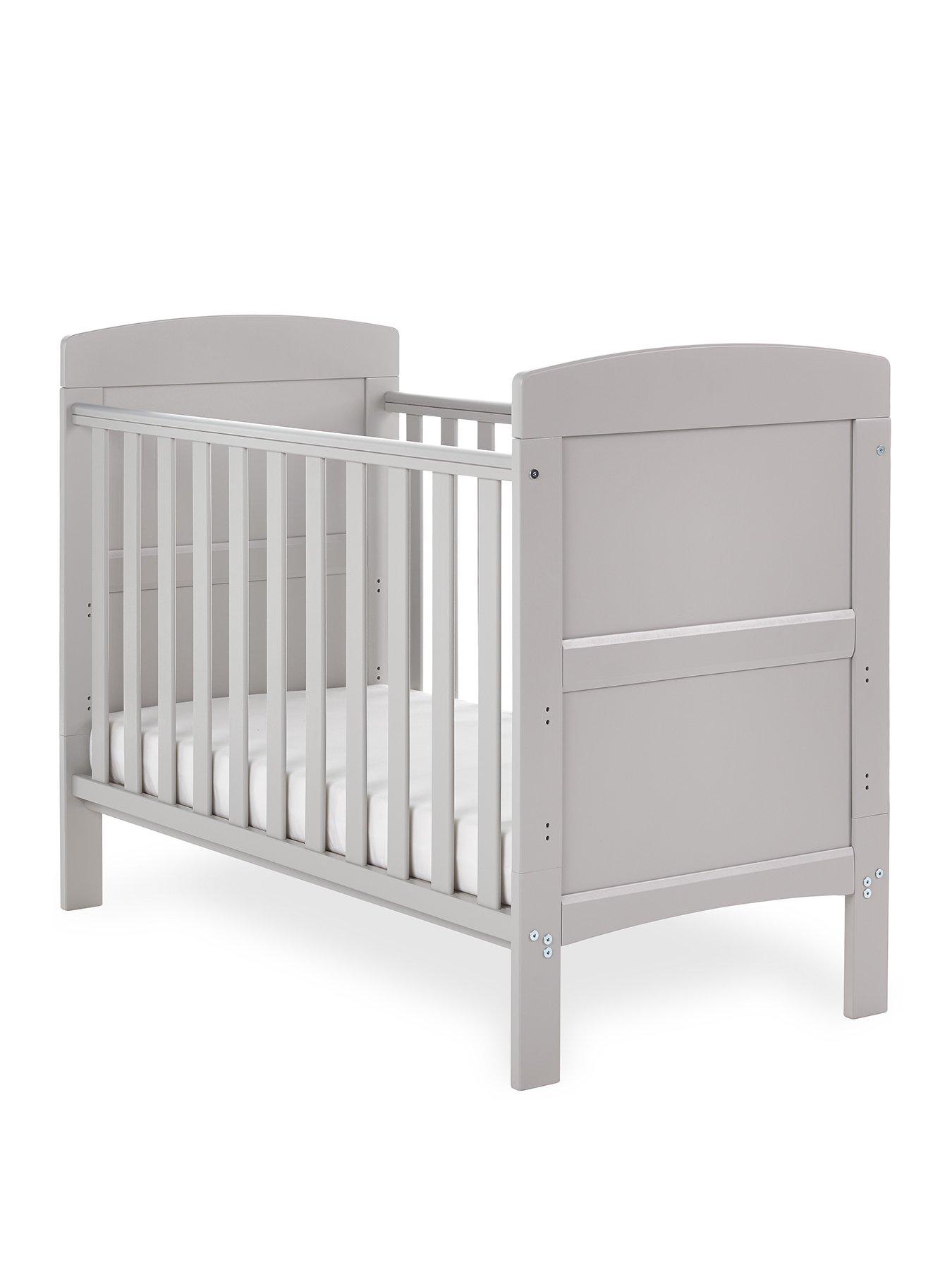  image of obaby-grace-mini-cot-bed-warm-grey