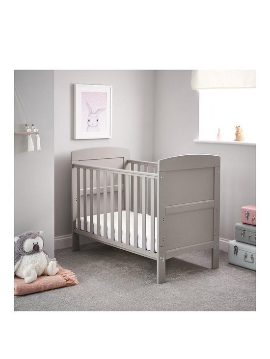 back image of obaby-grace-mini-cot-bed-warm-grey