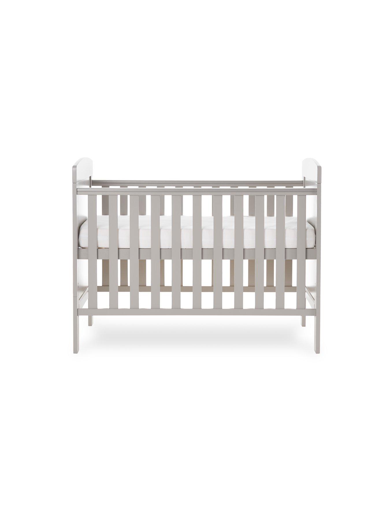  image of obaby-grace-mini-cot-bed-warm-grey