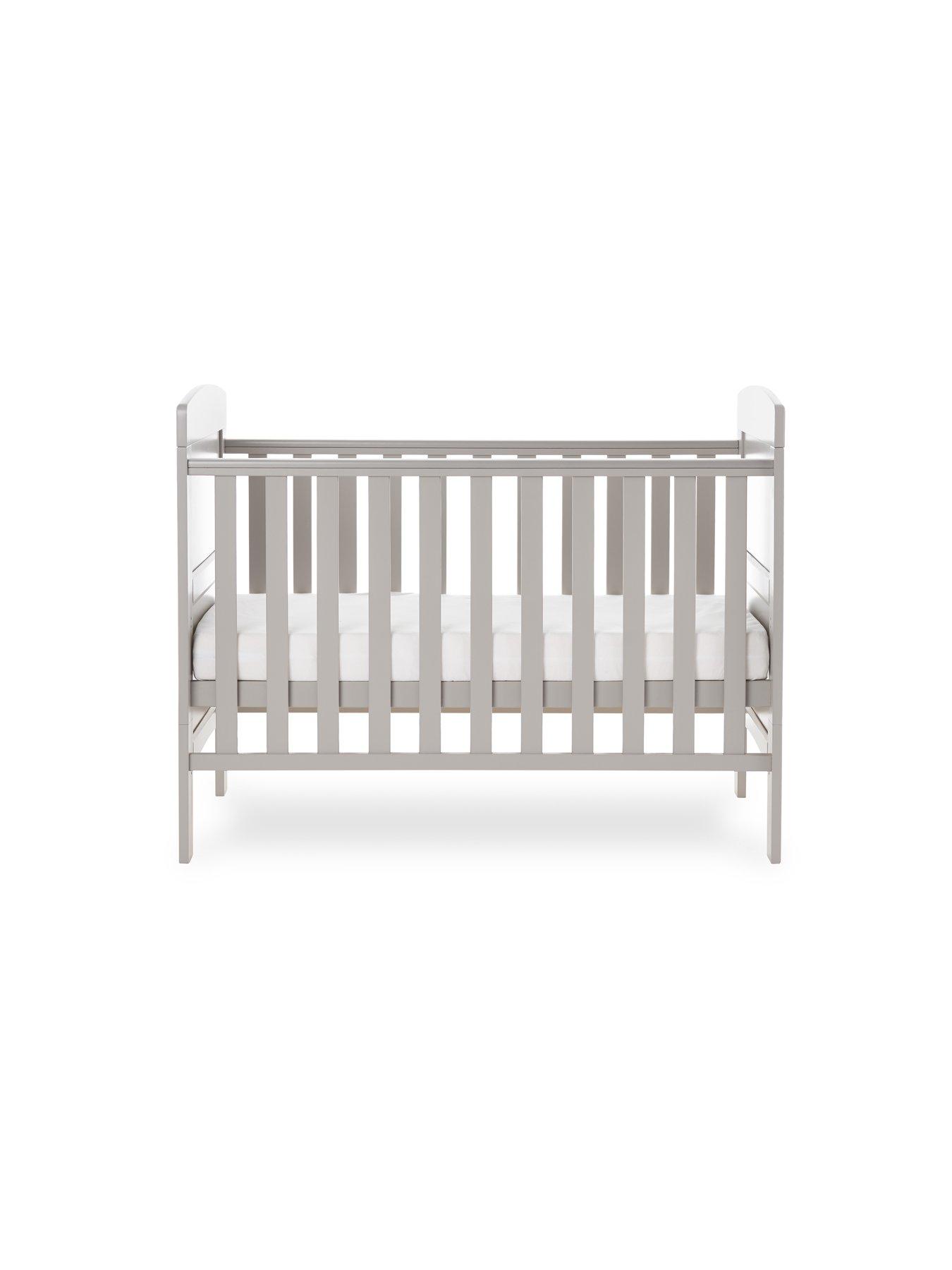  image of obaby-grace-mini-cot-bed-warm-grey