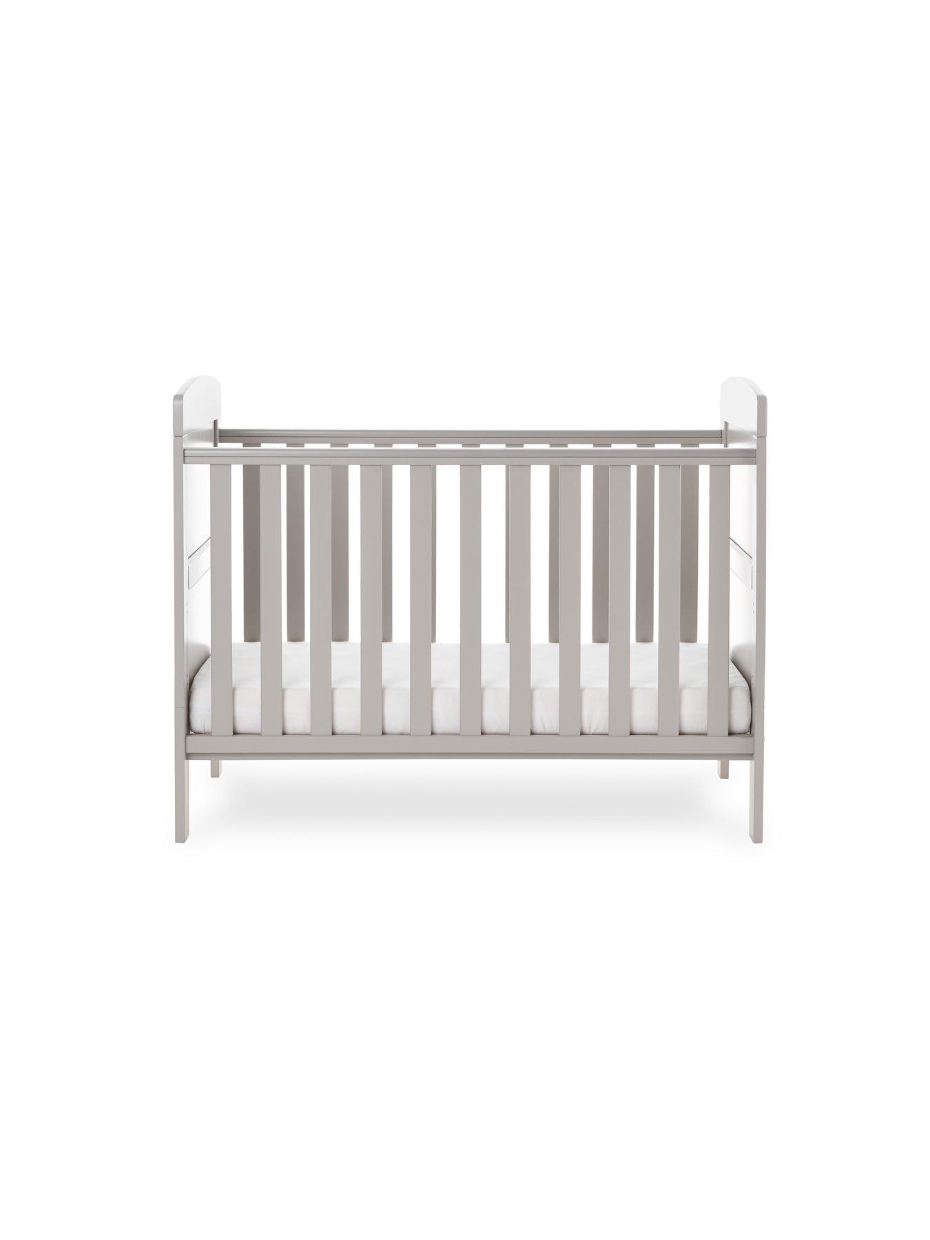  image of obaby-grace-mini-cot-bed-warm-grey