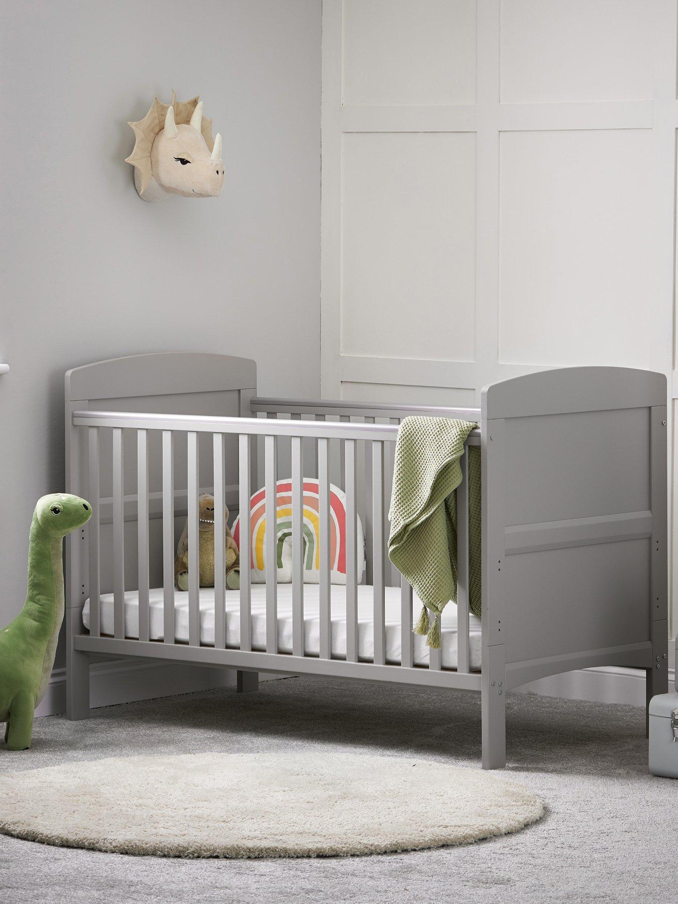 undefined Grace Cot Bed - Warm Grey