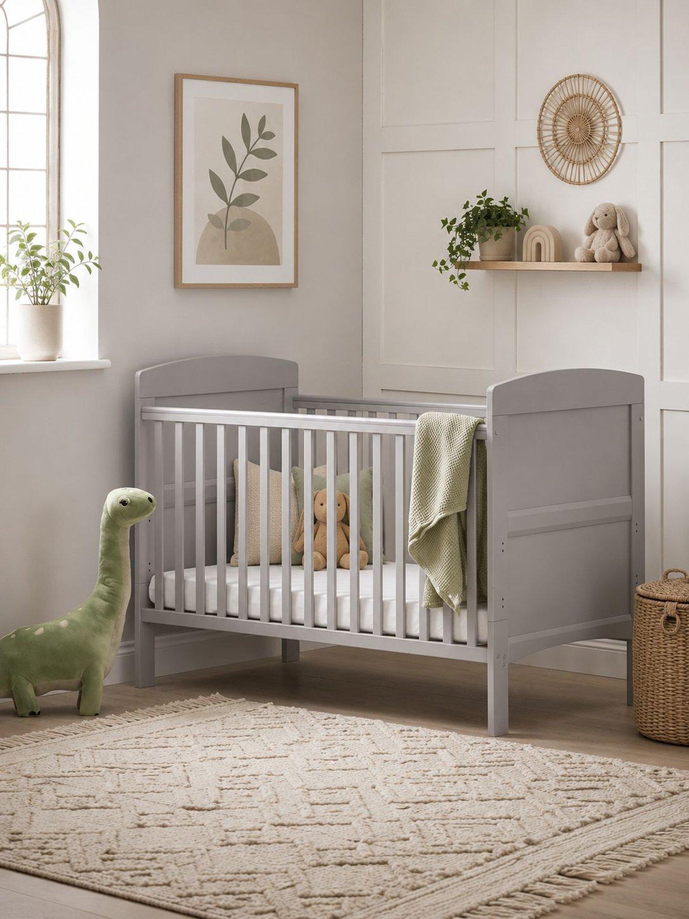 Image 1 of 6 of Obaby Grace Cot Bed - Warm Grey
