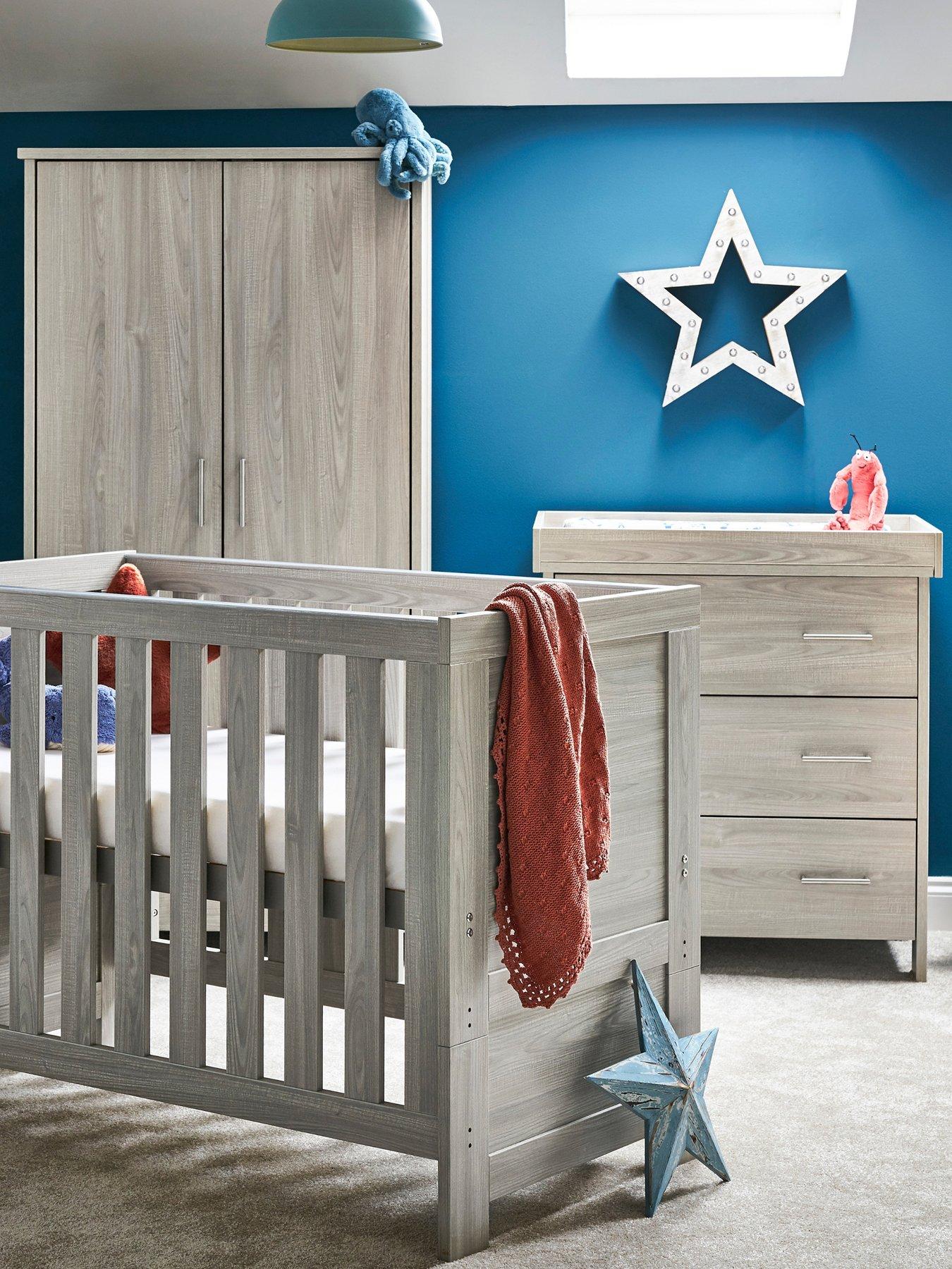 Obaby Nika Mini 3 Piece Room Set - Grey Wash