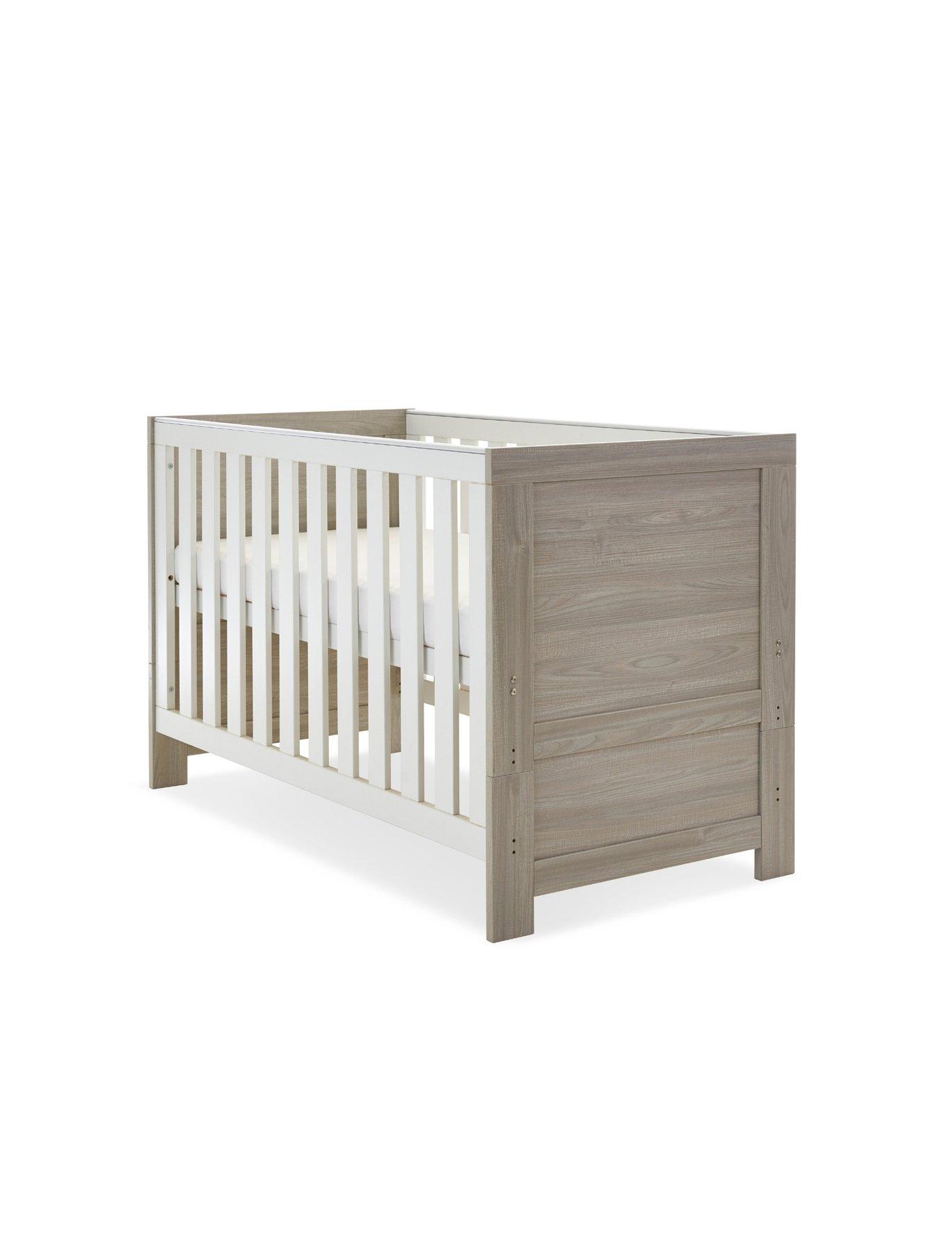 Image 3 of 5 of Obaby Nika Cot Bed - Grey Wash/White
