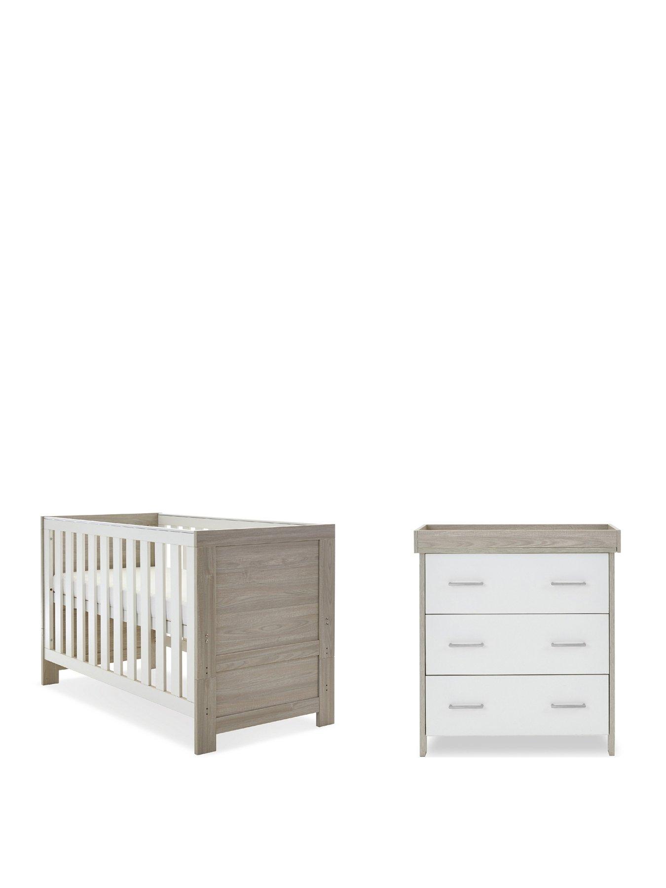 Obaby Nika 2 Piece Room Set - Grey Wash/White