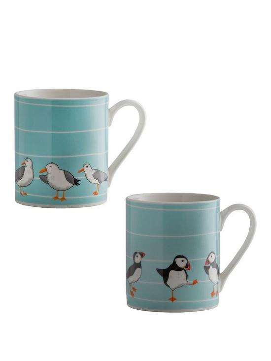 front image of price-and-kensington-sea-birds-set-of-2-china-mugs
