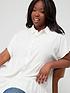  image of v-by-very-curve-short-sleeve-lurex-stripe-tunic-ivory