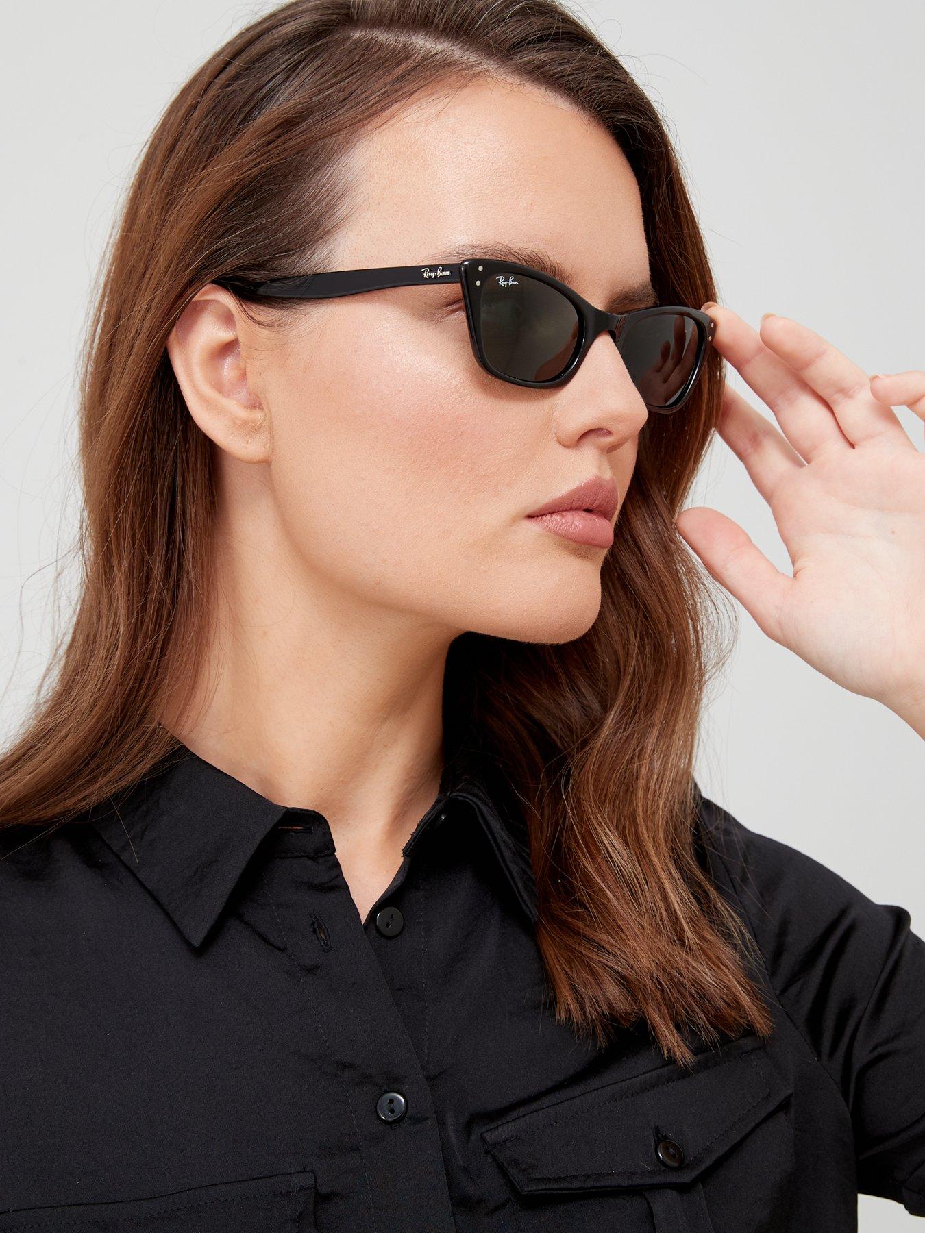 undefined Lady Burbank Cat Eye Sunglasses - Black
