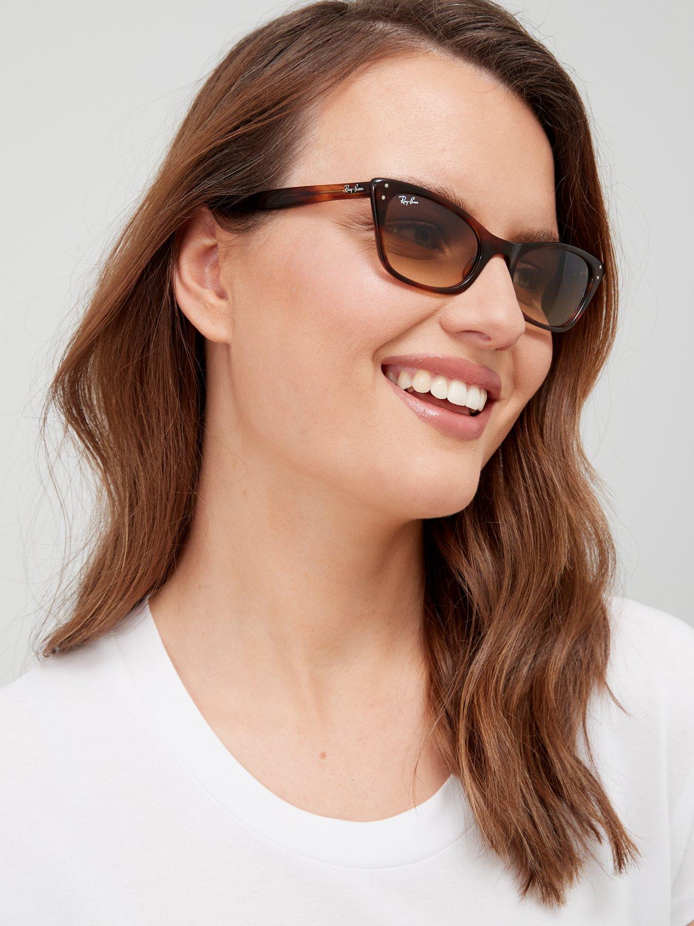 Ray Ban Lady Burbank Cat Eye Sunglasses Havana littlewoods